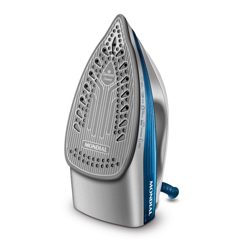 Miniatura Ferro A Vapor Mondial Base Cerâmica Fvn-01-bl Branco-azul 127V