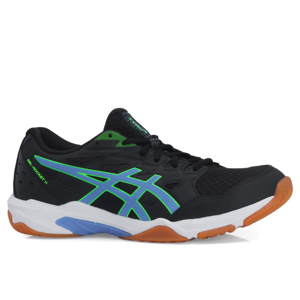 Tênis Asics Gel Rocket 11 Preto e Azul 38