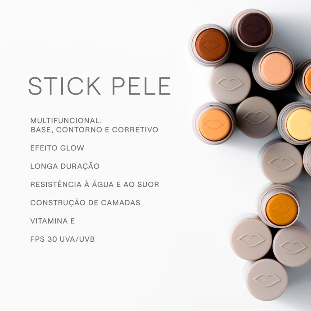 Miniatura Base Boca Rosa Stick Pele Multifuncional FPS 30 Cor BR42 12g