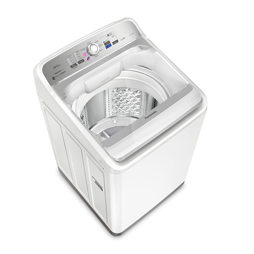 Miniatura Lavadora de Roupas Panasonic 15Kg Branca com 08 Programas de Lavagem e Smart Sense - NA-F150B1W 110