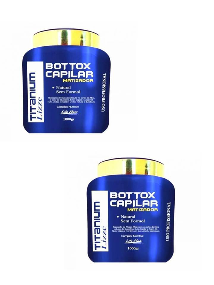 Miniatura Combo Botox Capilar Matizador Titanium Lizze Life Hair 1Kg