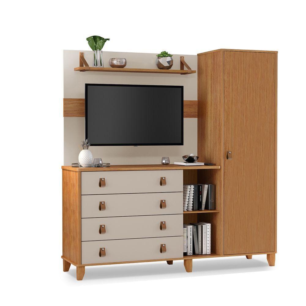 Miniatura Multiuso Maldivas Com 2 Opções De Uso Mdf Off White/nature