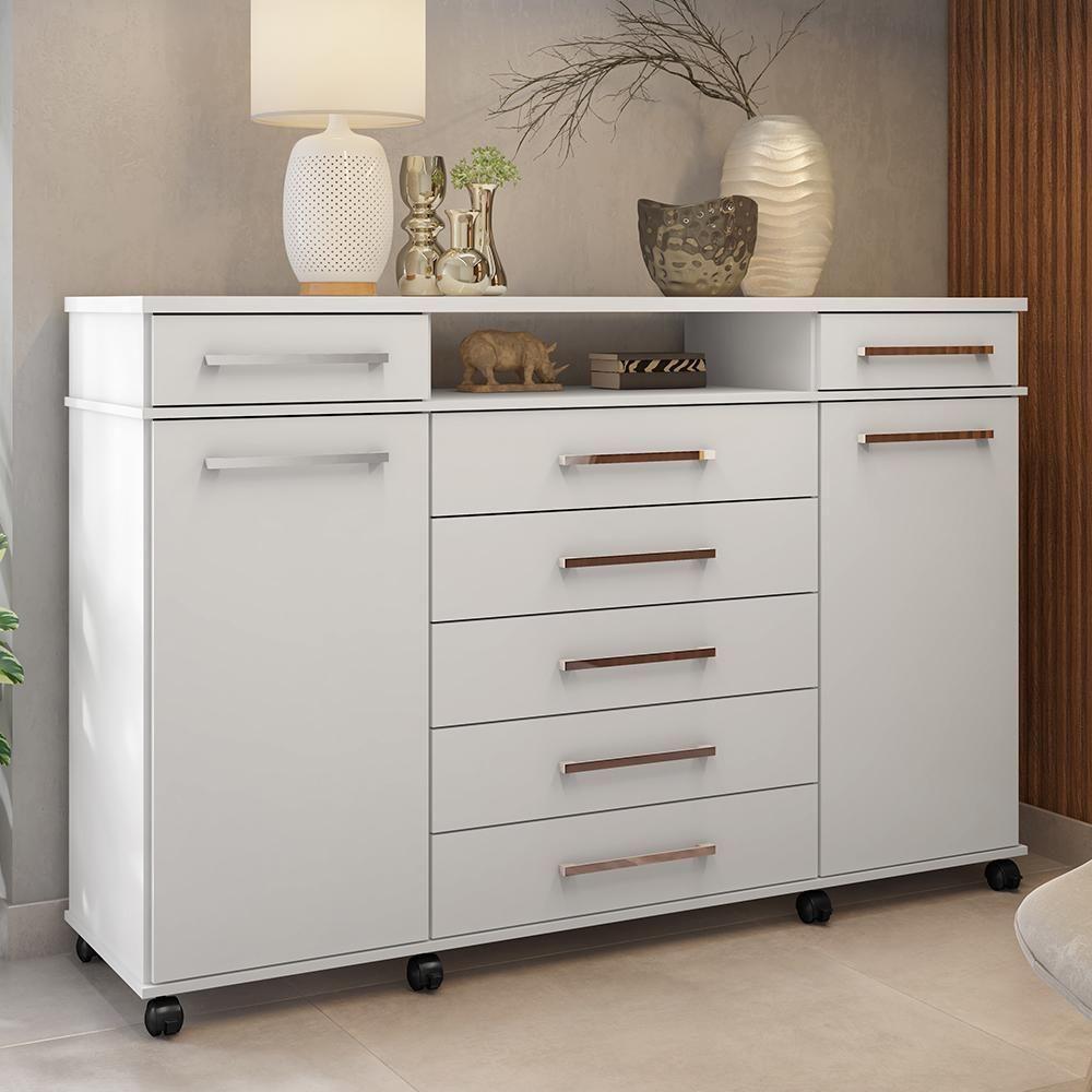 Miniatura Cômoda London 2 Portas E 7 Gavetas Branco - Demóbile Branco
