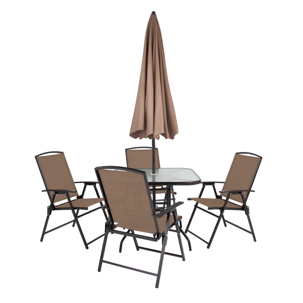 Conjunto Jardim Acapulco Com Mesa Guarda-sol e Cadeiras Mor