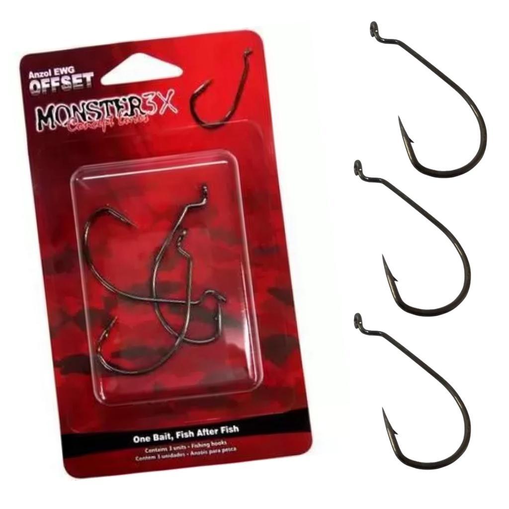 Miniatura Anzol Offset Ewg Monster 3X 3 Unidades- Nº 4/0