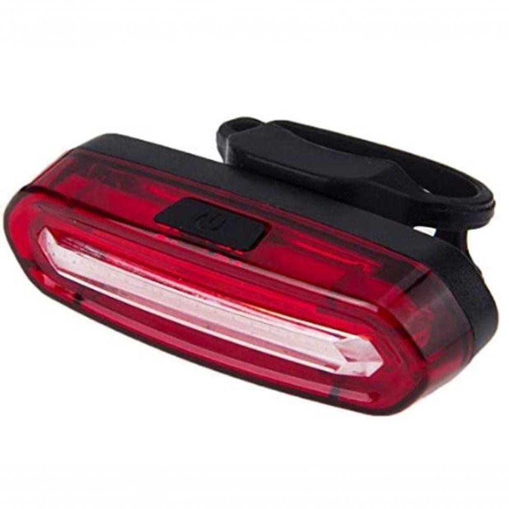 Miniatura Lanterna Bike Sinalizador Traseiro Vermelho Recarregável
