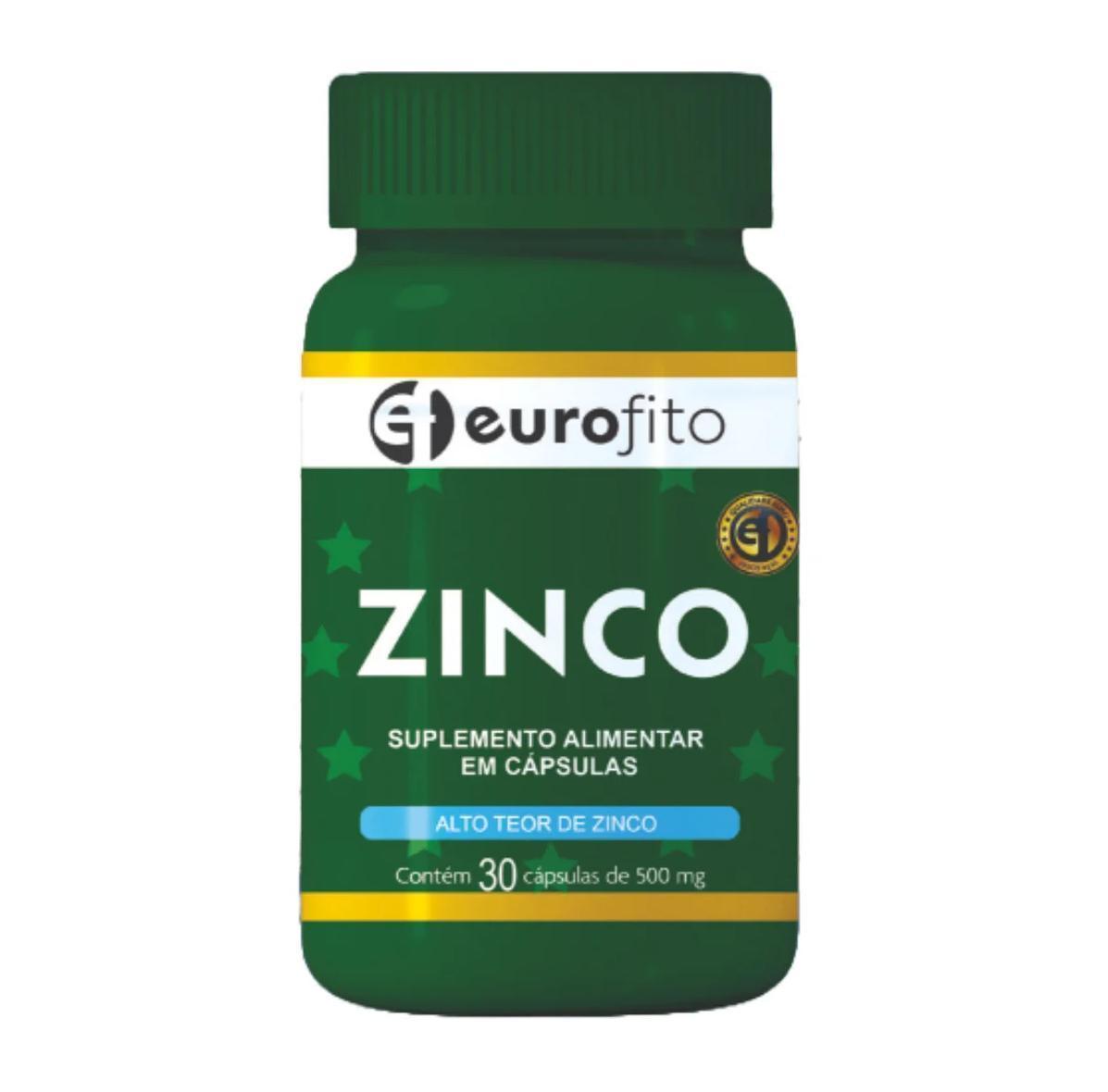 Miniatura Suplemento Alimentar Eurofito Zinco 30 Cápsulas