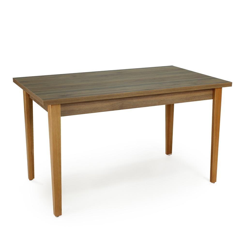 Miniatura Conjunto Mesa De Jantar Retangular Luiza 135cm Natural Com 4 Cadeiras Eames Eiffel - Verde
