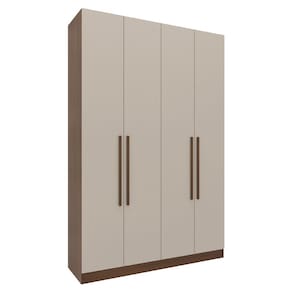 Guarda-roupa Modulado Queen Ponte 160 Bartira Lugano 12 Portas e 7 Gavetas 6 Peças - Avelã / Capuccino