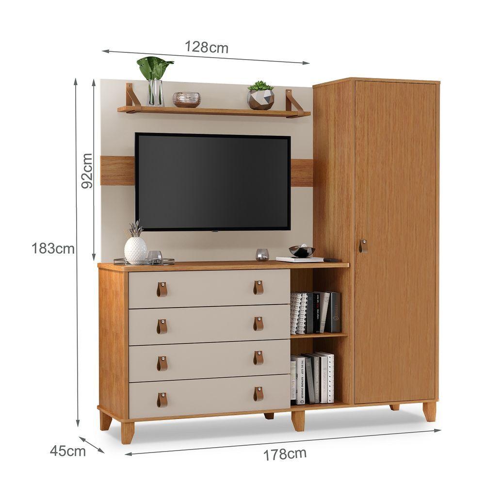 Miniatura Multiuso Maldivas Com 2 Opções De Uso Mdf Off White/nature