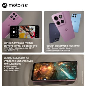 Miniatura Smartphone Motorola G17 Tela 6,7” 128GB 4G Câmera 50MP Rosa Quartzo