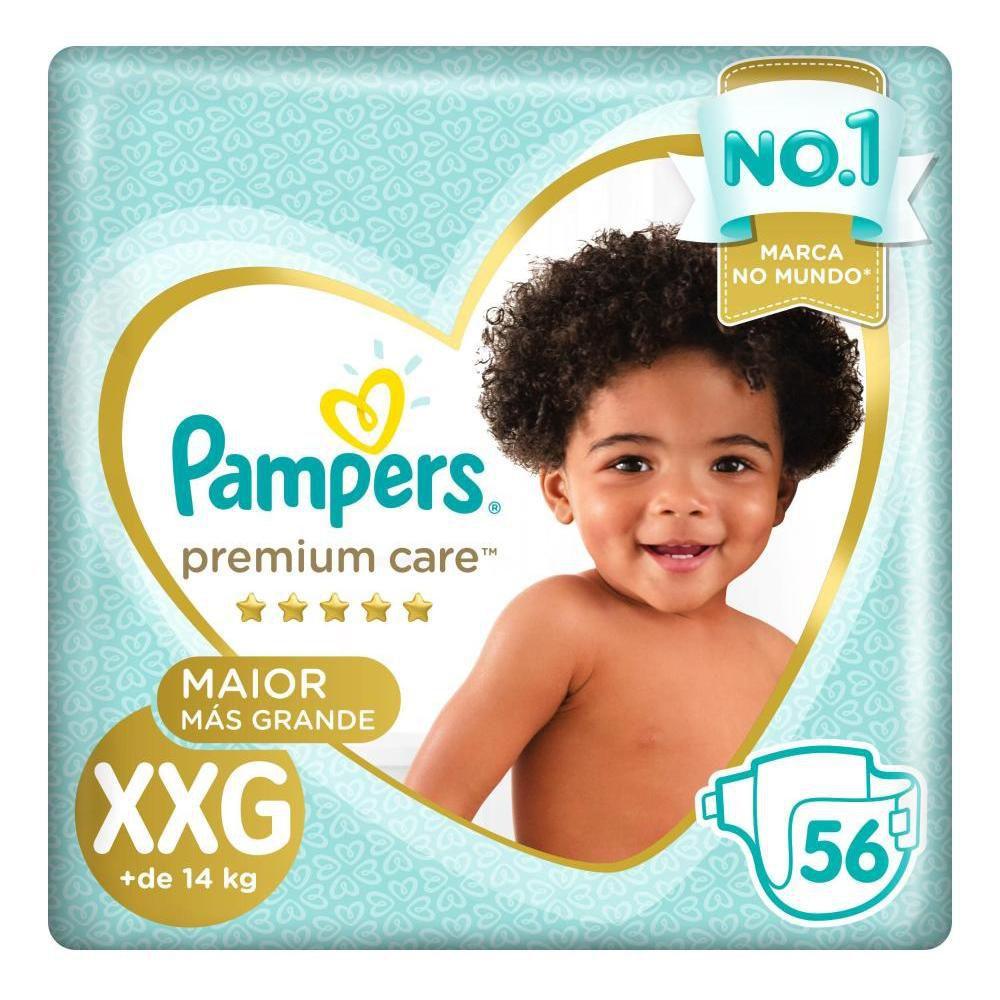 Miniatura Fralda Descartável Pampers Premium Care XXG 56 Unidades