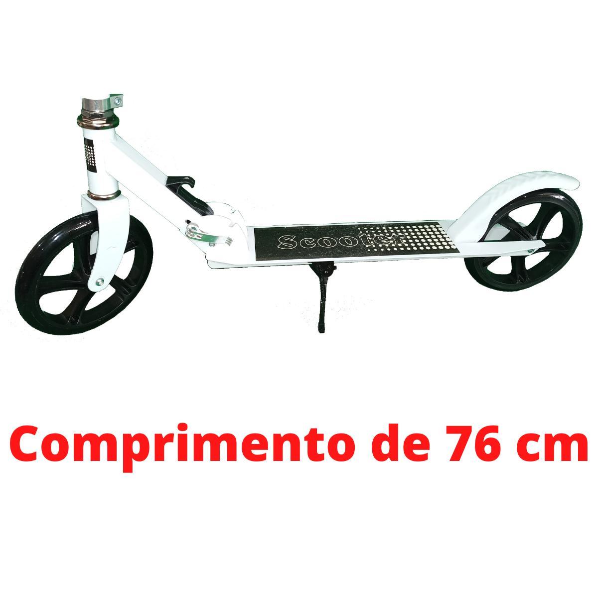 Miniatura Patinete Crianças Jovens E Adultos Ajustável Branco 100Kg