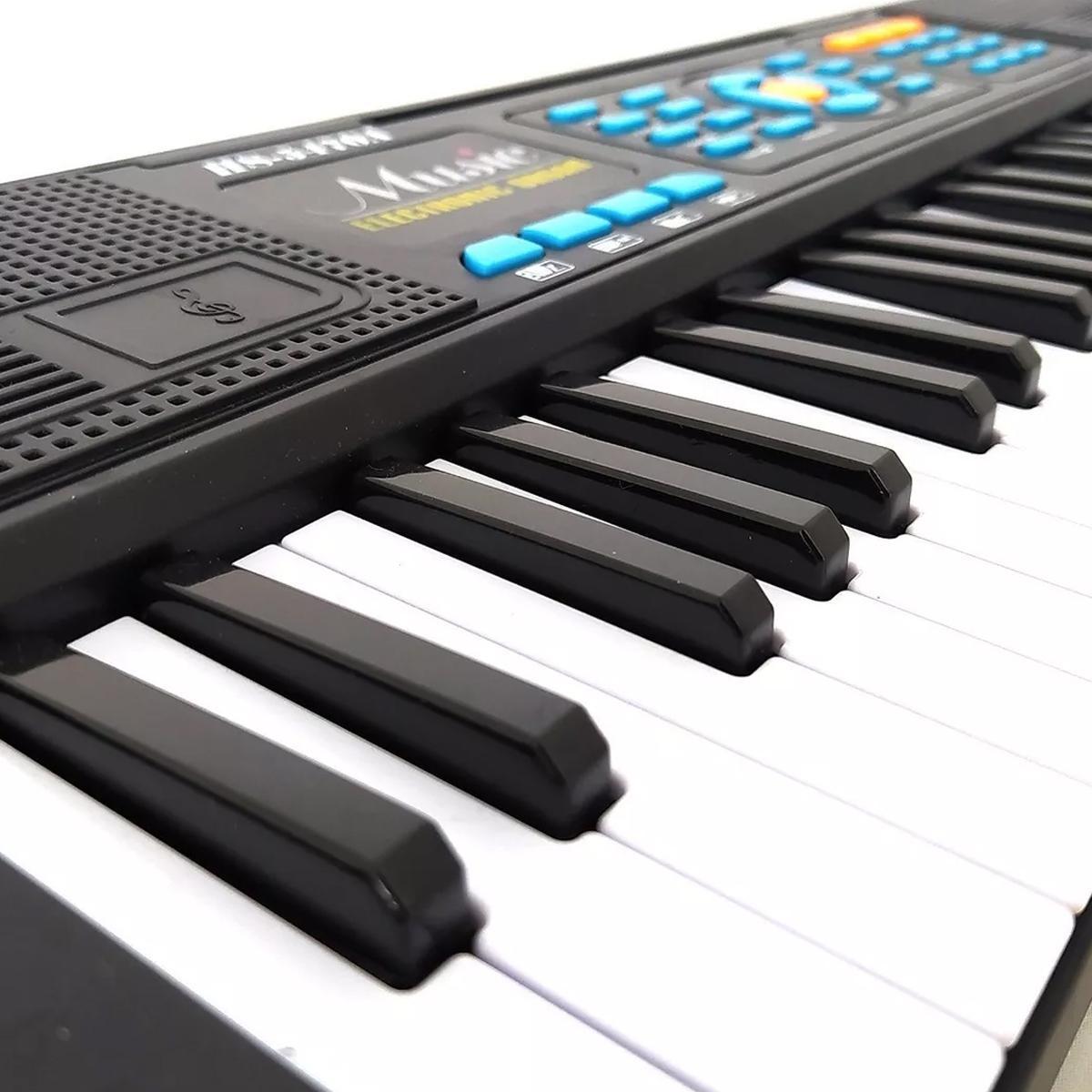 Miniatura Teclado Musical Iniciantes 54 Teclas Com Microfone Music