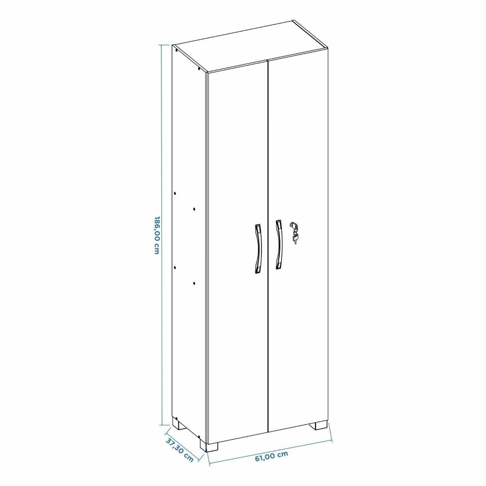 Miniatura Armário Multiuso 2 Portas NT 4020 Notável Móveis Freijó Trend/Off White