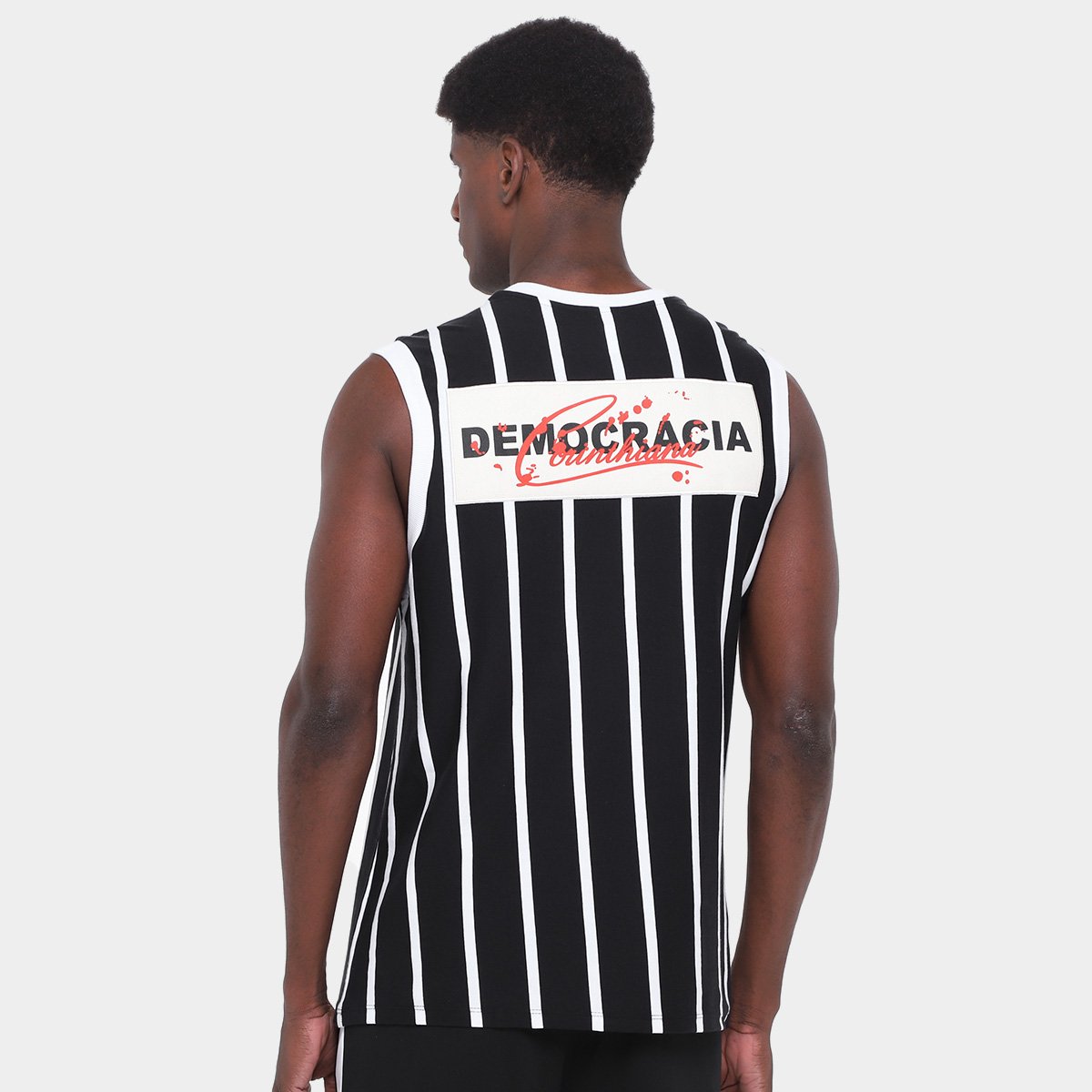 Miniatura Regata Corinthians Retrô Masculina Preto - EGG