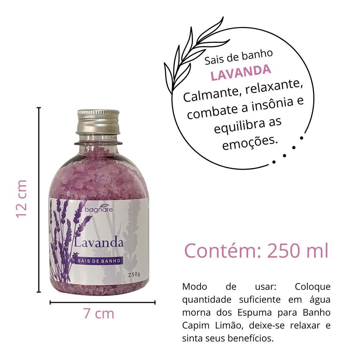 Miniatura Escalda Pés E Sais De Banho Relaxante Capim Limão E Lavanda