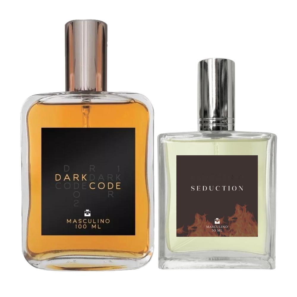 Miniatura Kit Perfume Masculino Dark Code 100Ml + Seduction 50Ml