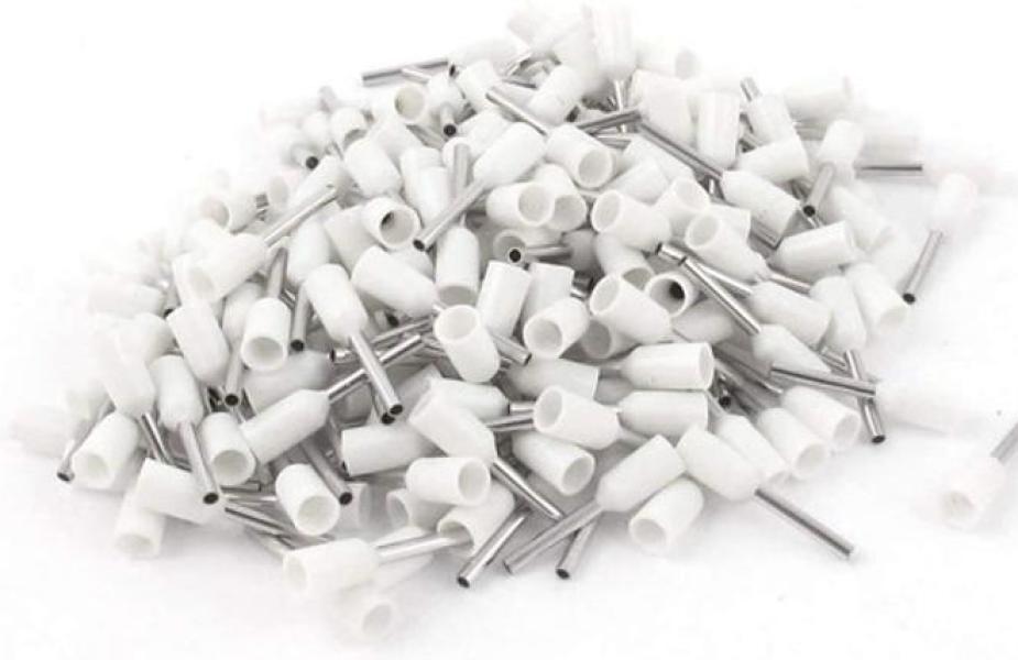 Miniatura Terminal Tubular Ilhós Conector 0,75Mm Pré Isolado - 500 Pçs