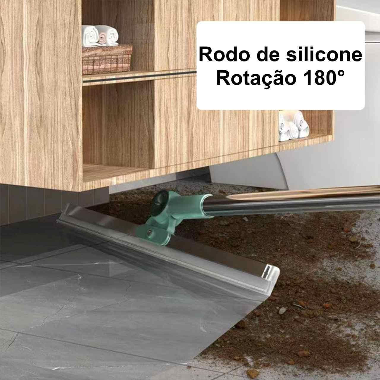 Super Rodo Vassoura Mágica De Silicone 50Cm Cabo De 160Cm