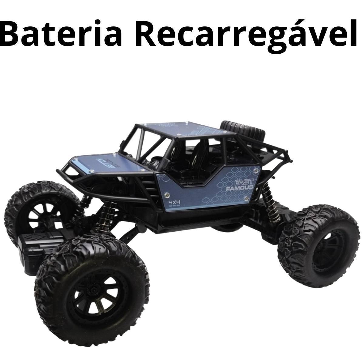 Miniatura Carrinho Infantil Grande Controle Remoto Recarregavel 4X4