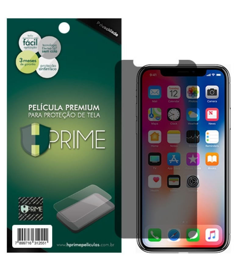 Miniatura Pelicula Hprime Iphone Xs Max Privacidade Vidro Temperado