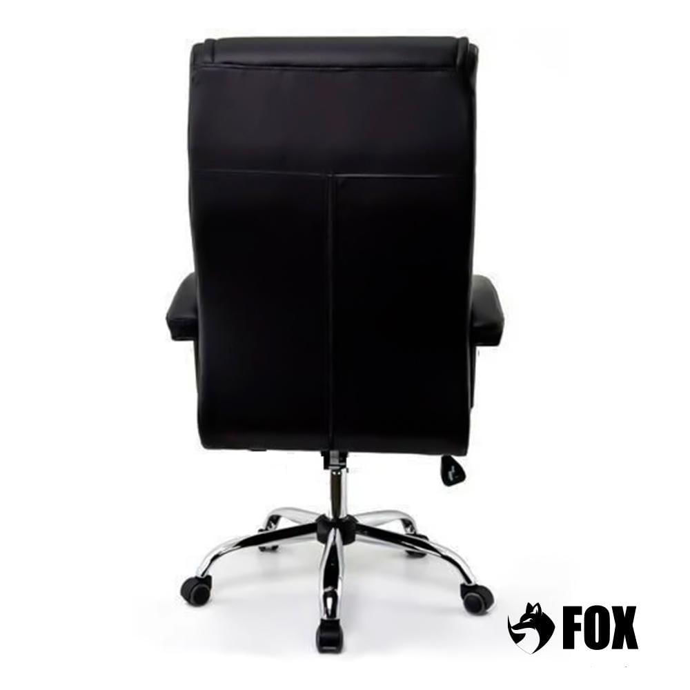 Miniatura Cadeira de Escritório Presidente Fox Base Cromada com Rodinha Molas Ensacadas Preta - UT-C351