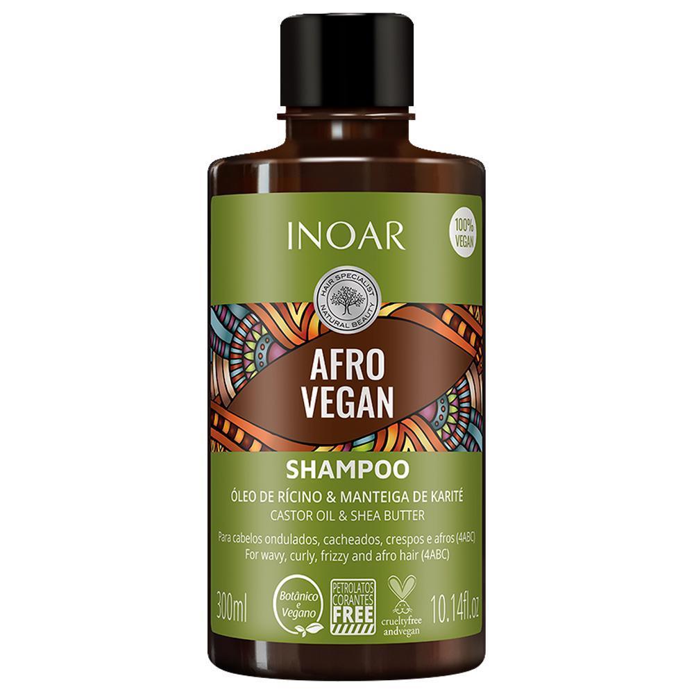 Kit Cachos Afro Vegan Shampoo 300Ml + Máscara Inoar 500G