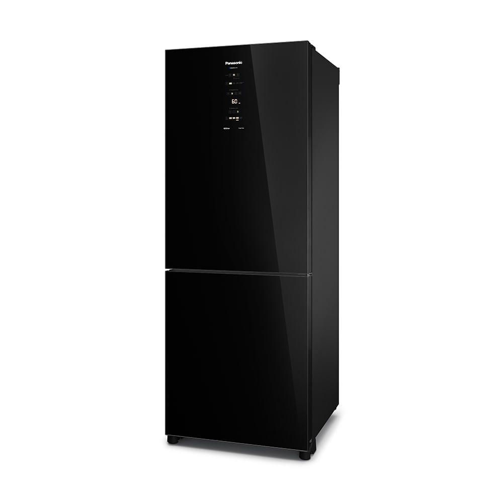 Miniatura Geladeira Panasonic BB65 Black Glass Inverse Frost Free 450L Inverter A+++ - NR-BB65GVFB 110V
