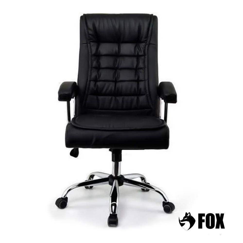 Miniatura Cadeira de Escritório Presidente Fox Base Cromada com Rodinha Molas Ensacadas Preta - UT-C351