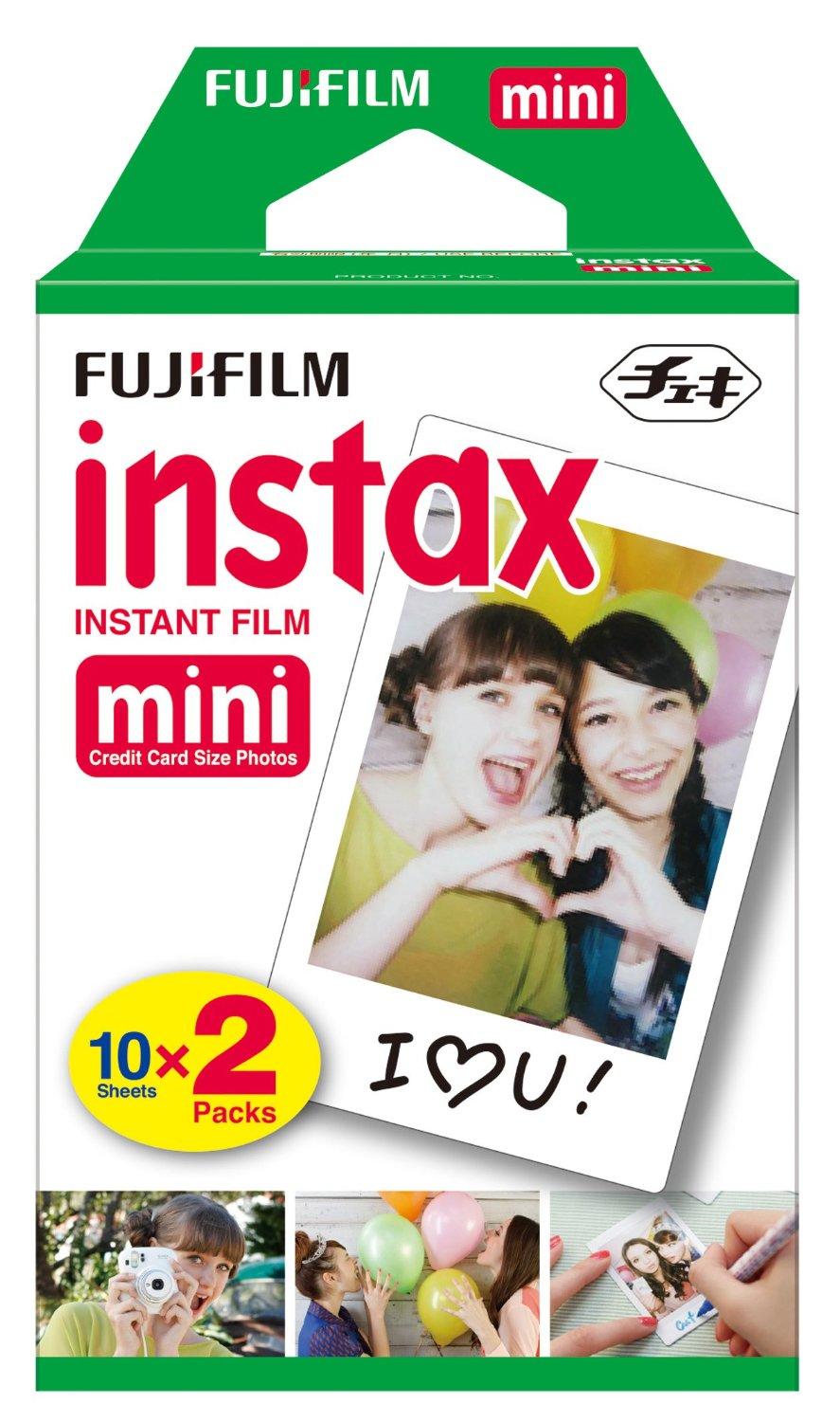 Miniatura Filme Instax Mini Instantâneo Fujifilm com 20 Unidades