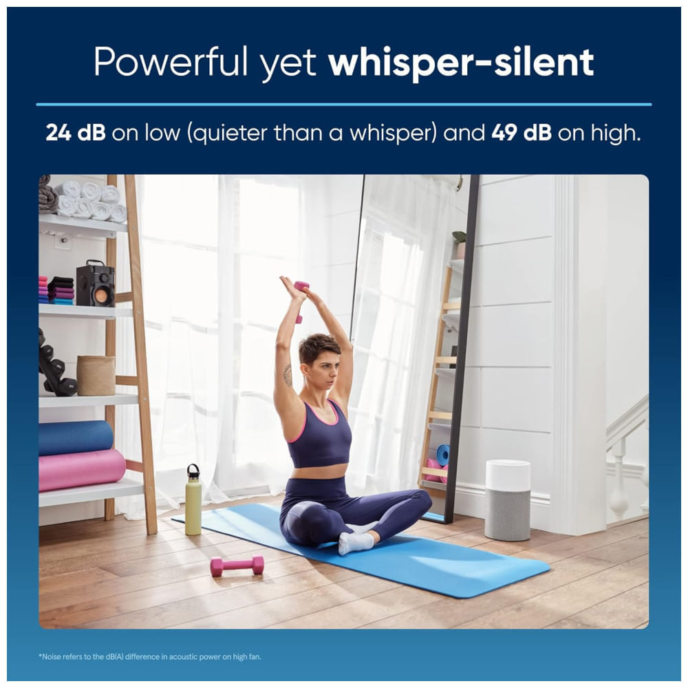Miniatura Purificador de Ar BLUEAIR para Quarto HEPASilent - Ideal para Residências com Animais - Limpeza Eficiente e Silenciosa - Design Personalizável - Blue