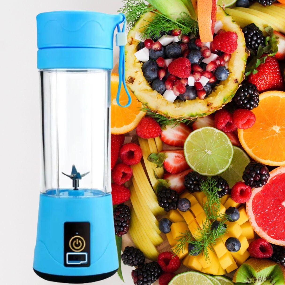 Mini Liquidificador Portátil USB 6 Lâminas 380ml