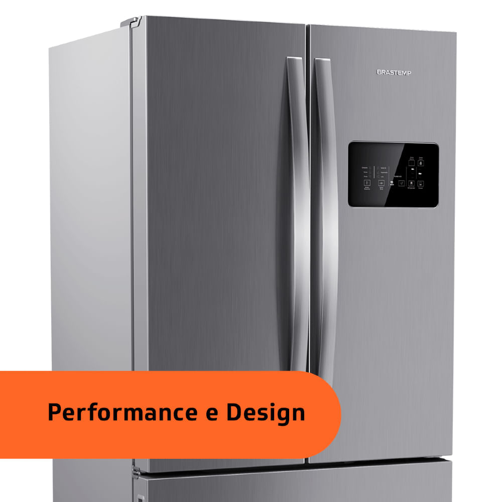 Geladeira Brastemp Frost Free French Door A+++ 554 litros cor Inox - BRO85AK 110V