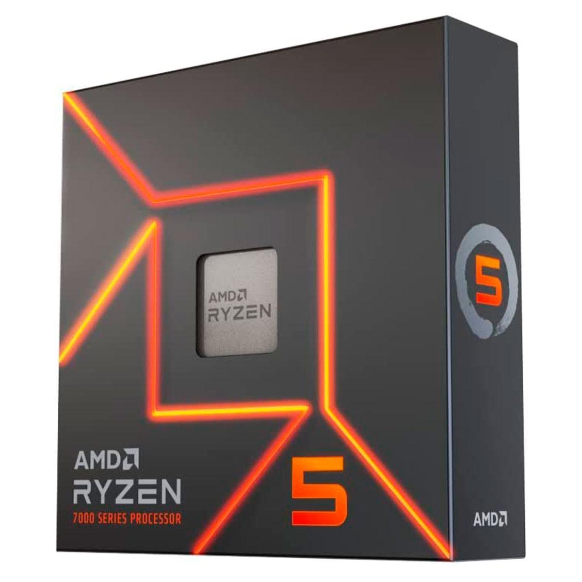 Miniatura Processador Amd Ryzen 5 7600X, 4.7Ghz 5.3Ghz Boost, Zen 4,