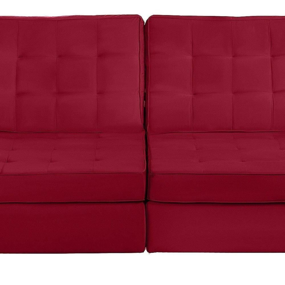 Miniatura Sofá Curitiba Modular 3 Lugares 230 Cm Retrátil Reclinável Yescasa Vermelho