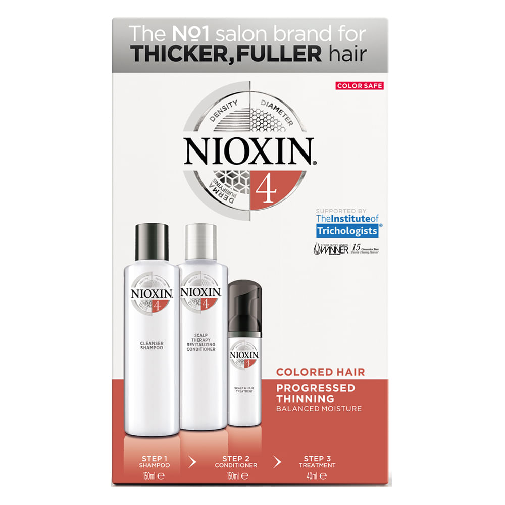 Miniatura Nioxin Trial Kit Sistema 4 - Shampoo + Condicionador + Leave-in Kit