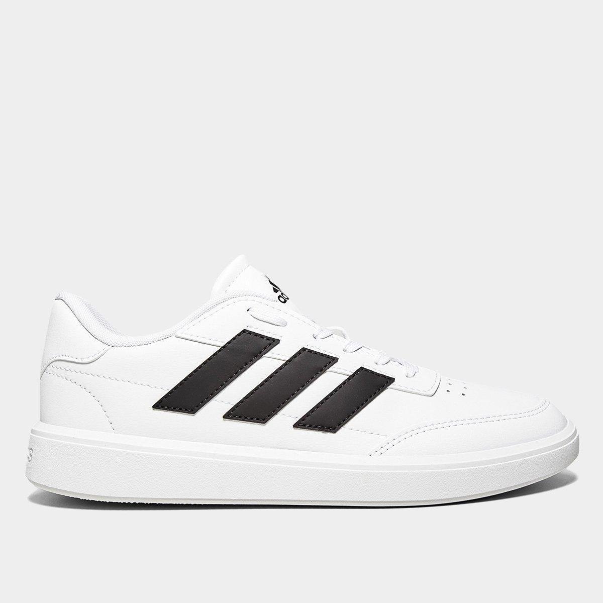Miniatura Tênis Adidas Courtblock Preto+Branco - 34