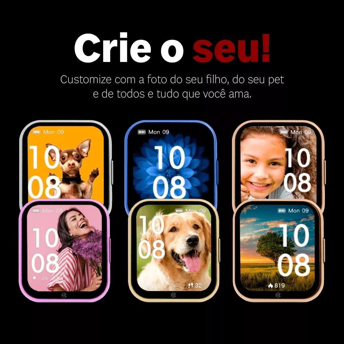 Miniatura Relogio Champion Smart C033 Prova D Agua + Pulseira Extra