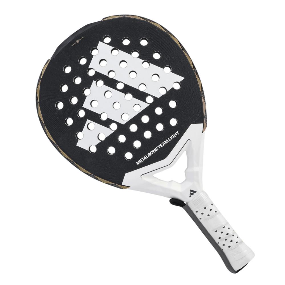 Miniatura Raquete De Padel Adidas Metalbone Team Light 3.4 Preta Branca e Dourada