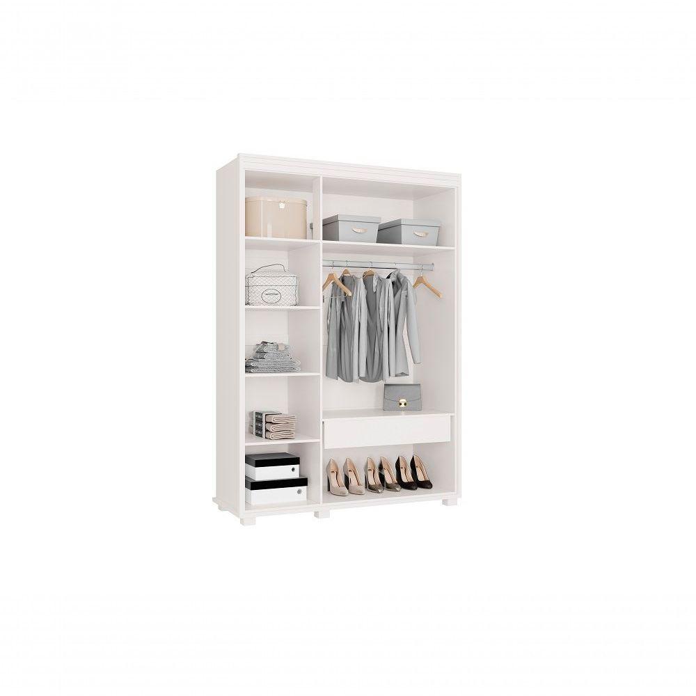 Miniatura Guarda Roupa Belize 3 Portas 1 Gaveta Branco Camas Fênix