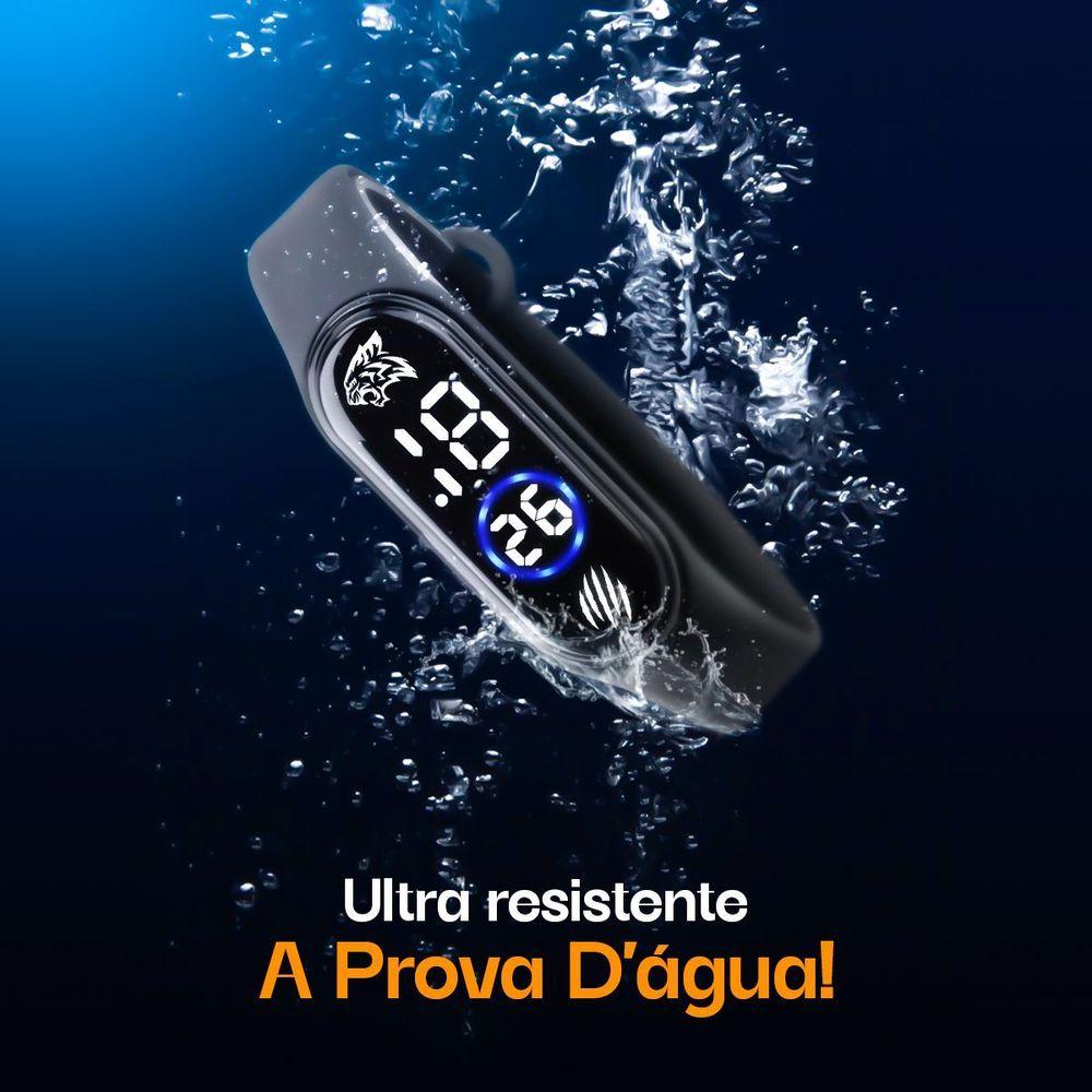 Miniatura Relogio Infantil Digital + Oculos Sol Prova Dagua Presente Criança Original Laranja Anti-stress