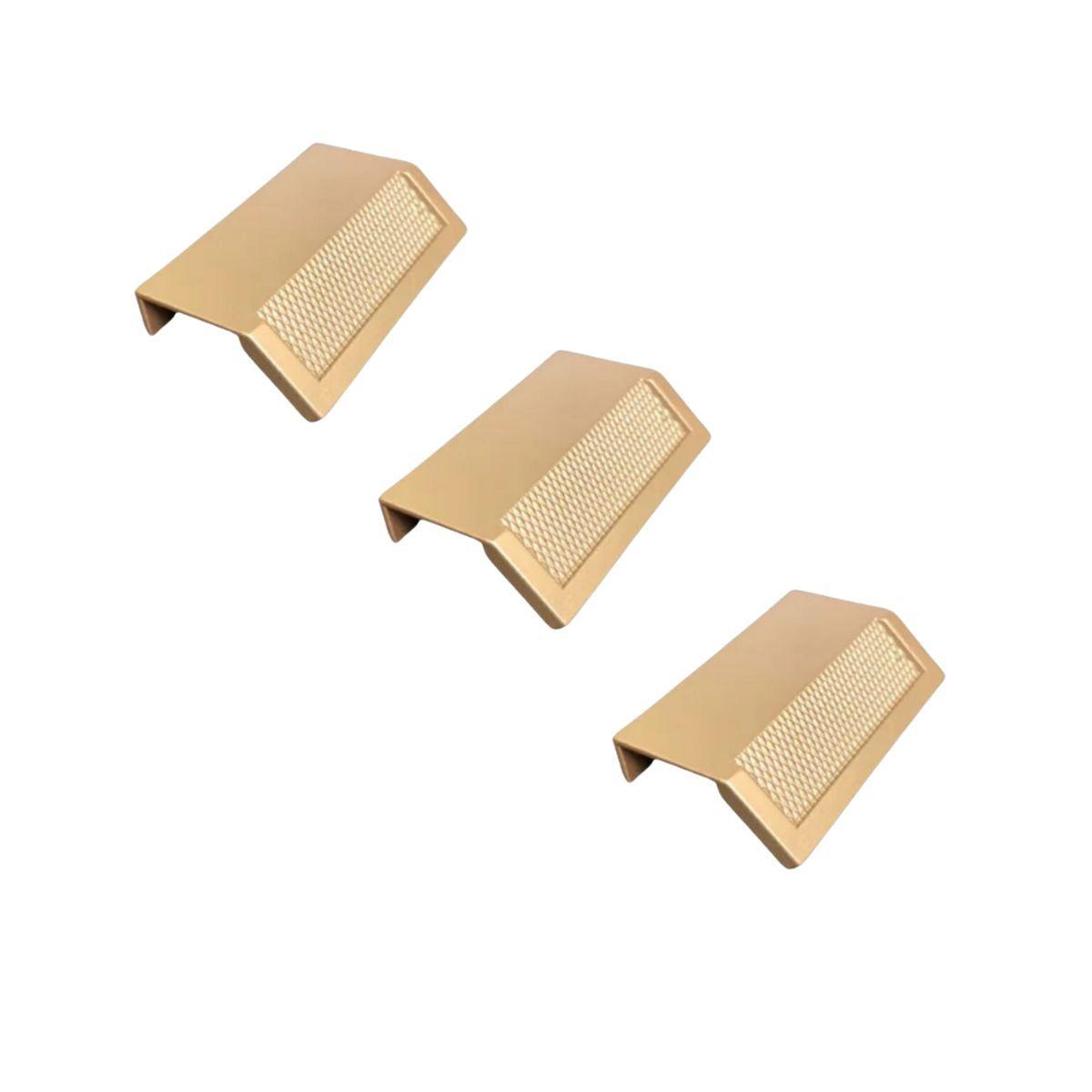 Miniatura Kit 3 Puxador Citizen 45 Graus P Dourado Matte Fosco Zen