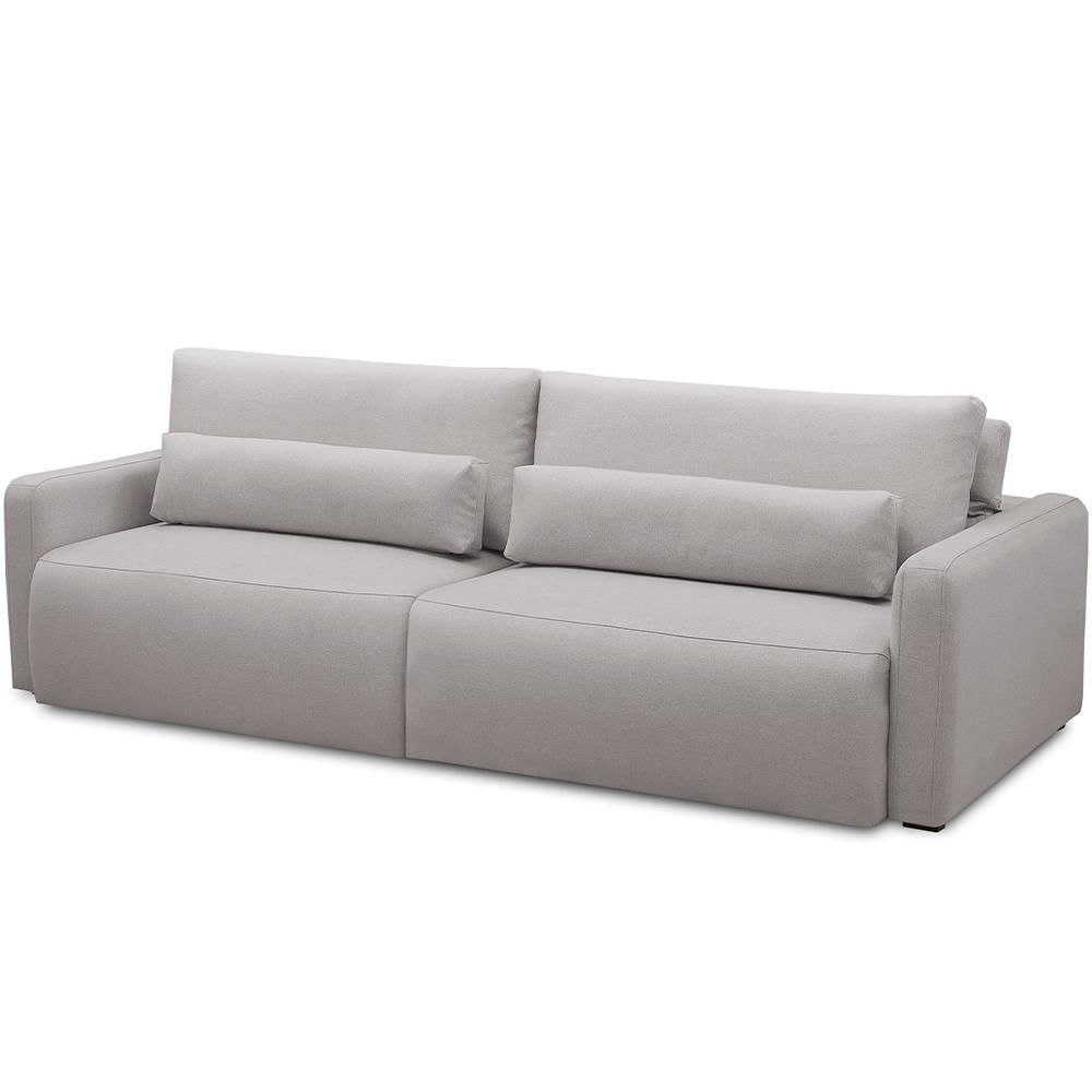 Miniatura Sofá Retrátil Reclinável Para Sala De Estar Living 270cm Sevilha F04 Veludo Cinza