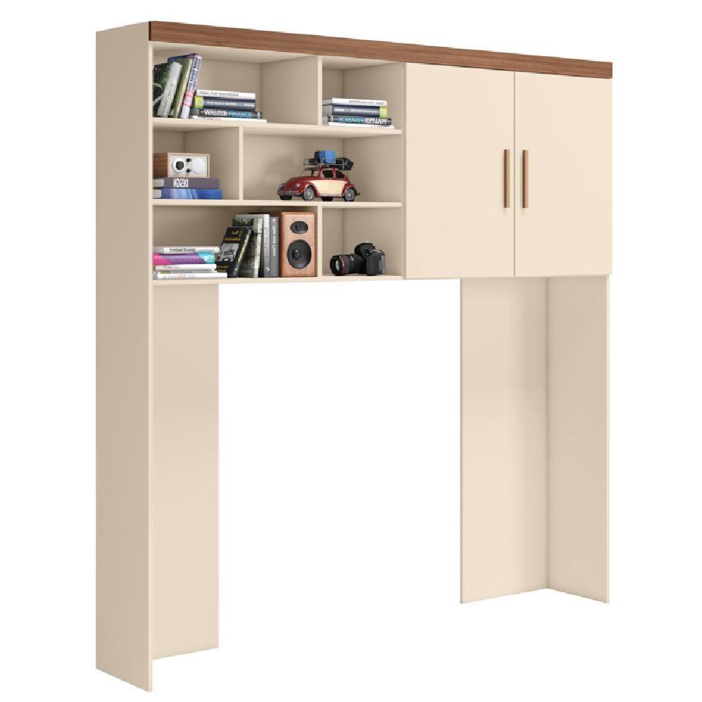 Quarto Infantil Modulado 4 Portas Com Bicama Chiara Off White-carvalho - Phoenix