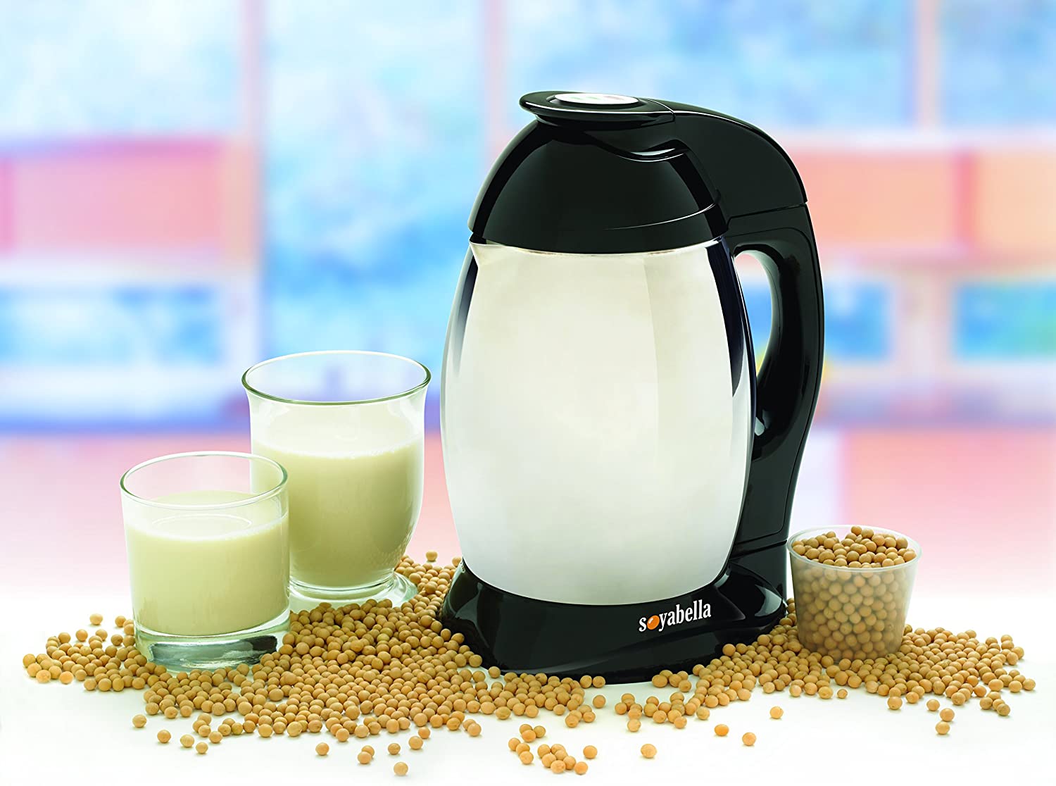 Miniatura Máquina de fazer Leite Vegetal, Sopas Quentes e Moer Café, Tribest Soyabella SB-130 Inox