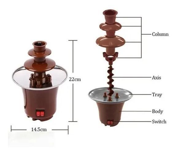Miniatura Fonte Cascata De Chocolate Fondue Chocofest Maquina Elétrica