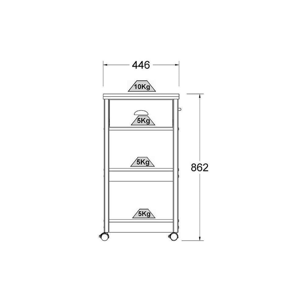 Balcão Fruteira Galão água Ditália Ba-130 Cor:preto Preto