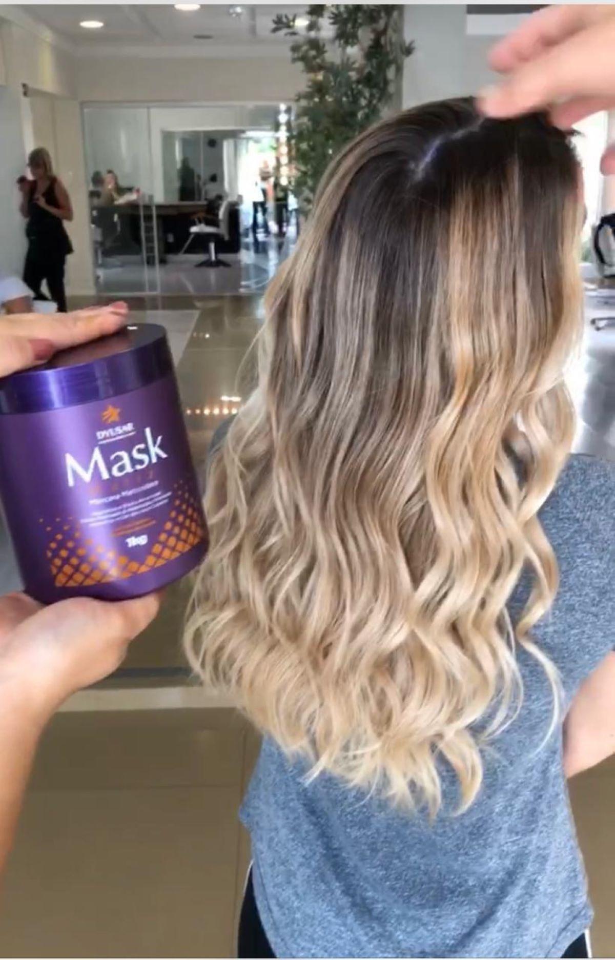 Kit Máscara Matizadora Dyusar Line Golden - Nutrição E Rest.