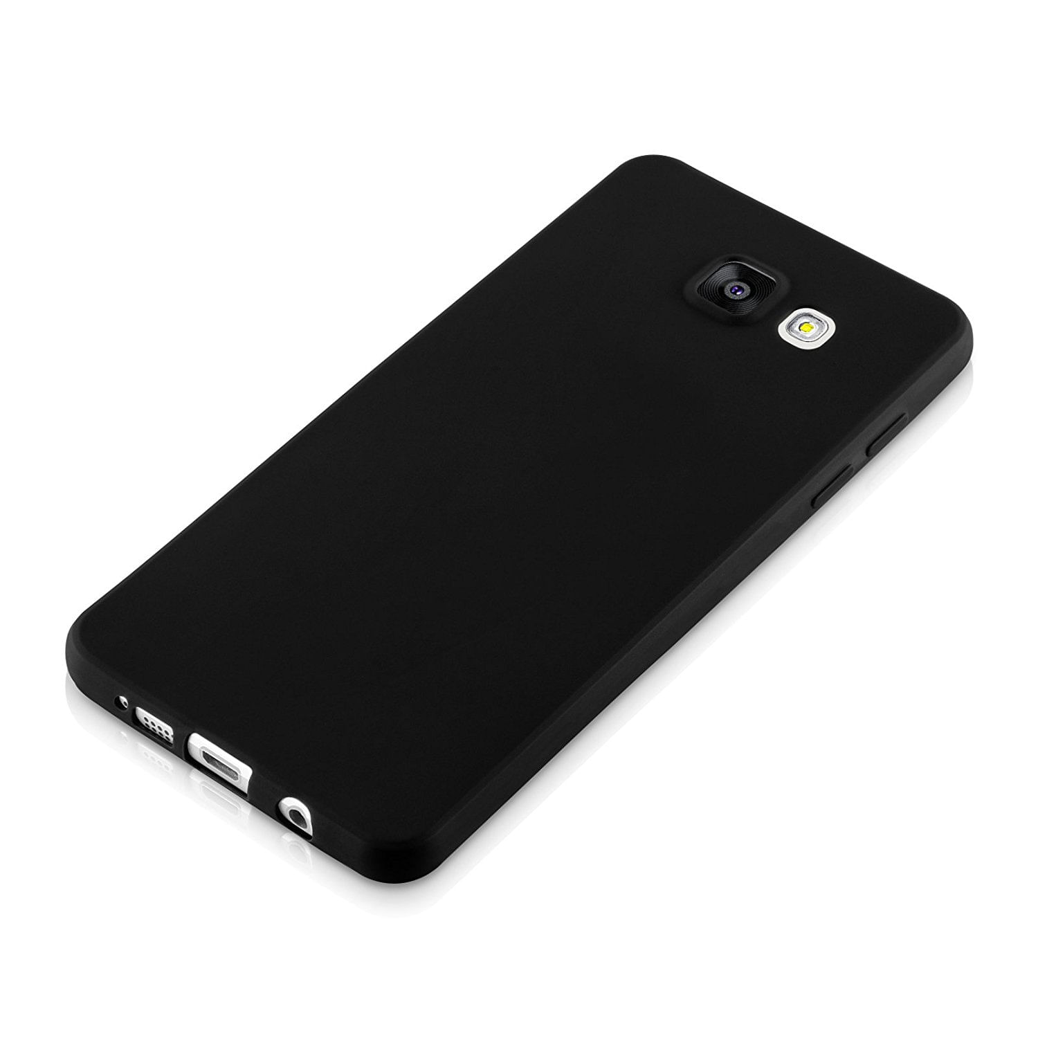 Miniatura Kit Capa Tpu Preta Galaxy A5 2016 A510 Case + Película Gel